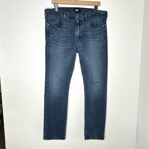 Paige Jeans Mens 36x29 Blue Stretch Lennox Straight Leg Slim Mid Rise Stretch